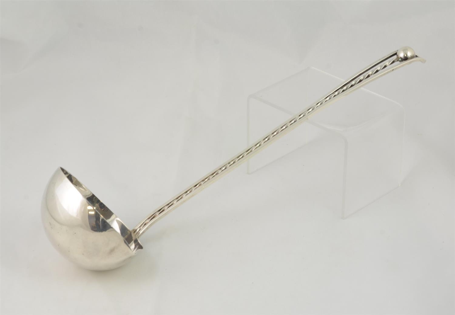 Appraisal: Sciarrotta Hand Made Soup Ladle marked Sterling - long TO