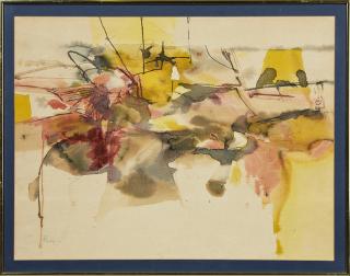 Appraisal: Dot Brady Abstract Canyon th c watercolor signed l l