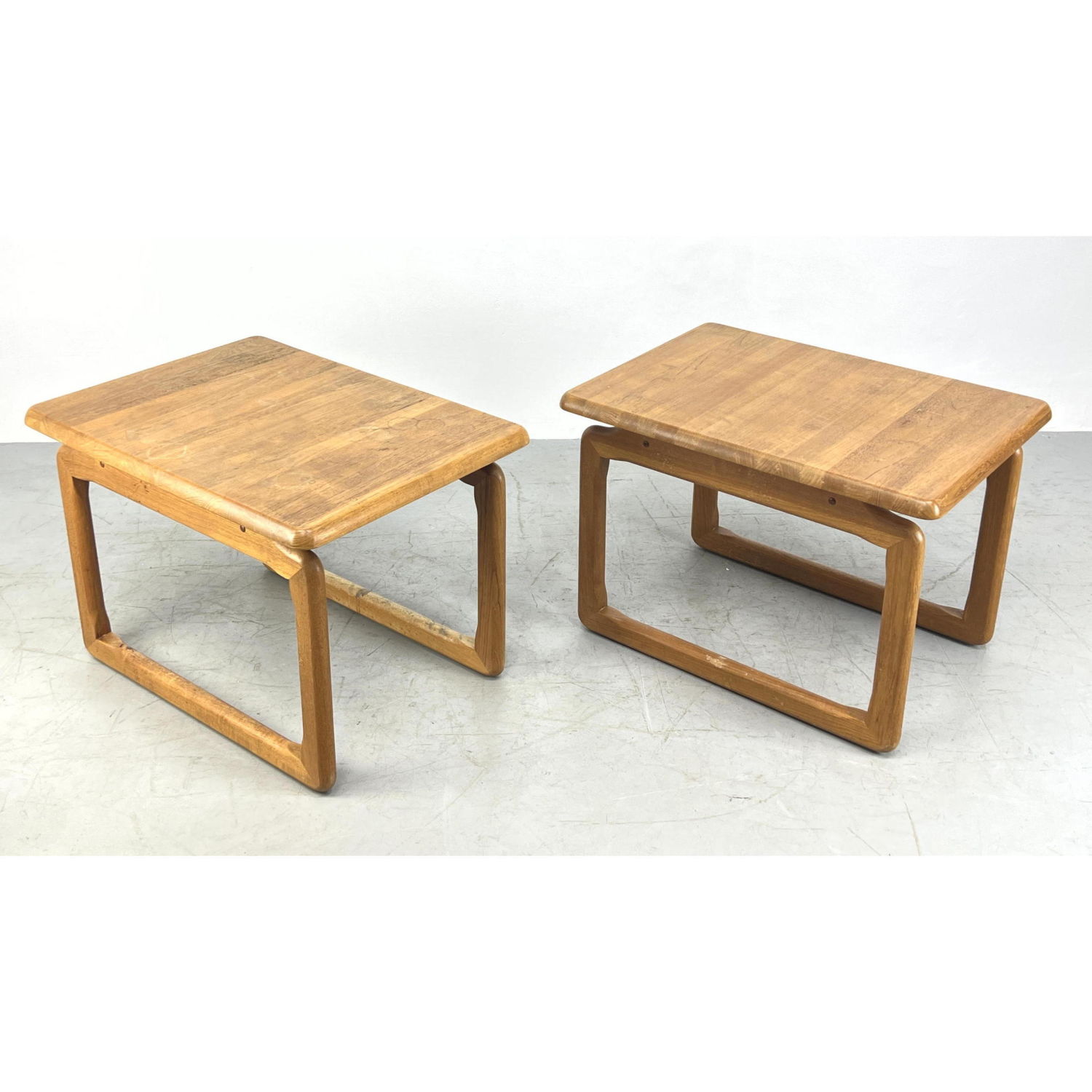 Appraisal: Tarm Stole og Mobelfabrik Teak Side Tables Dimensions H inches