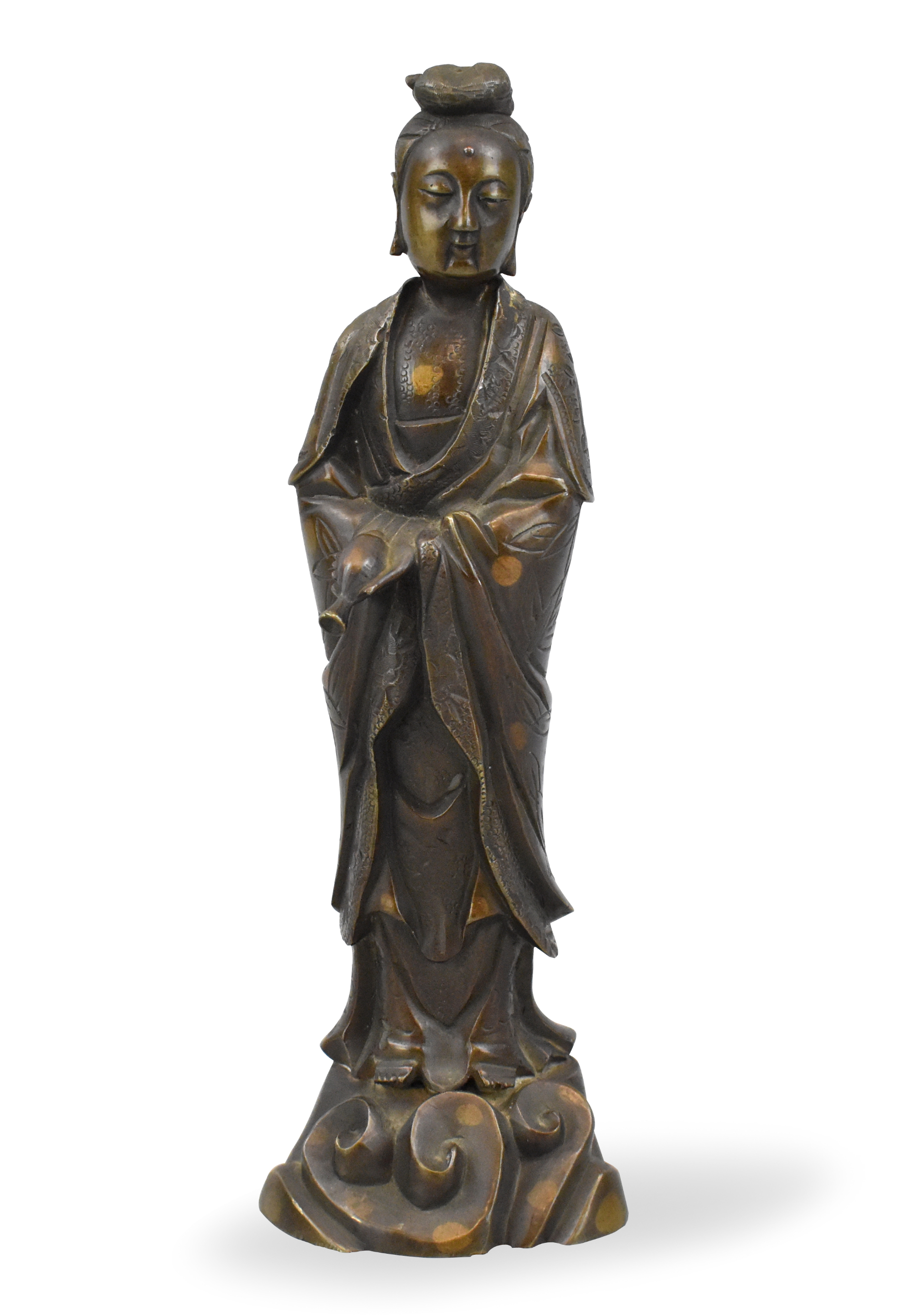 Appraisal: A Chinese bronze cast Guanyin figure dating from the th