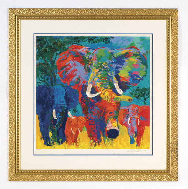 Appraisal: LEROY NEIMAN SERIGRAPH IN COLORS American born titled Elephant Charge