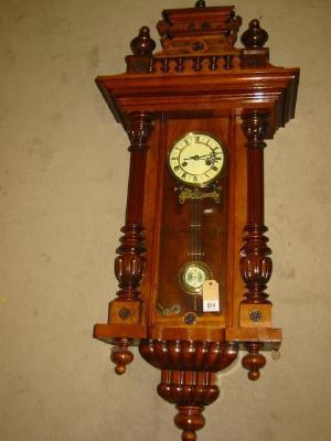 Appraisal: A VIENNA WALL CLOCK the twin barrel movement with dead