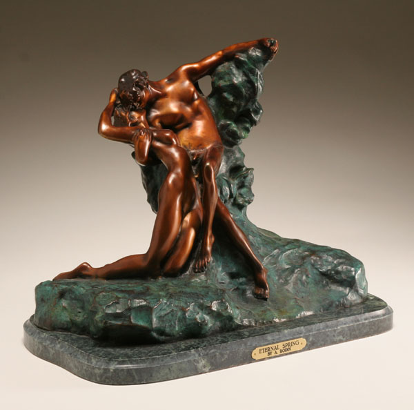 Appraisal: After Auguste Rodin French - Eternal Spring patinated bronze young