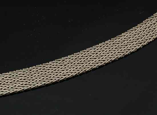 Appraisal: A ct gold woven link bracelet in g Estimate -