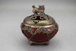 Appraisal: Signed th C Chinese Covered Censer th C Chinese Covered