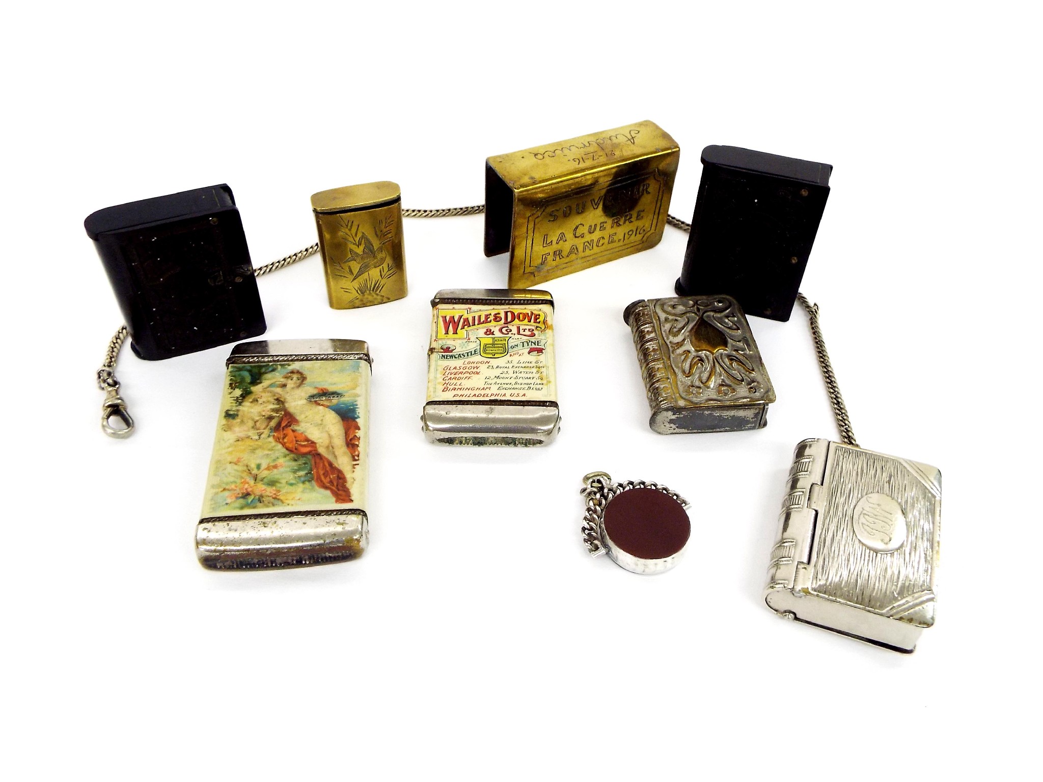 Appraisal: Mixed bijouterie to include two Bakelite vesta cases one Coronation