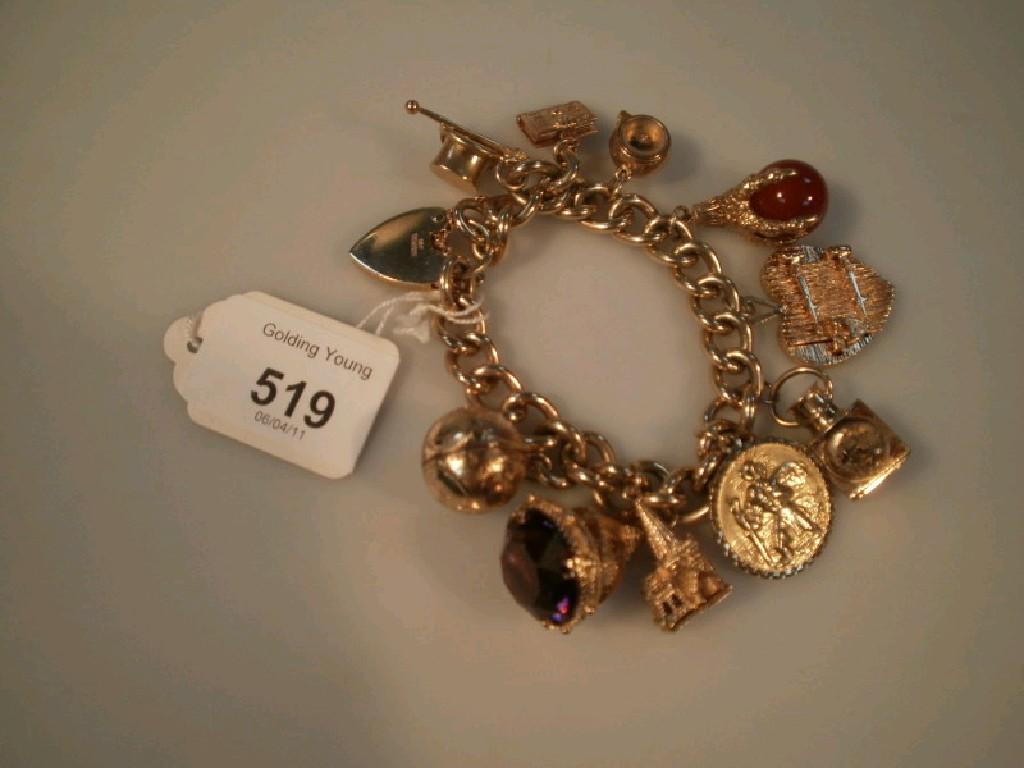 Appraisal: A ct gold charm bracelet g