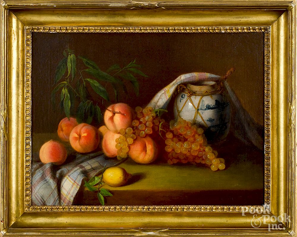 Appraisal: Joseph Biays Ord still life with fruit Joseph Biays Ord