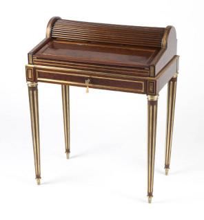 Appraisal: A Louis XVI style bureau a cylindre Sormani et Fils