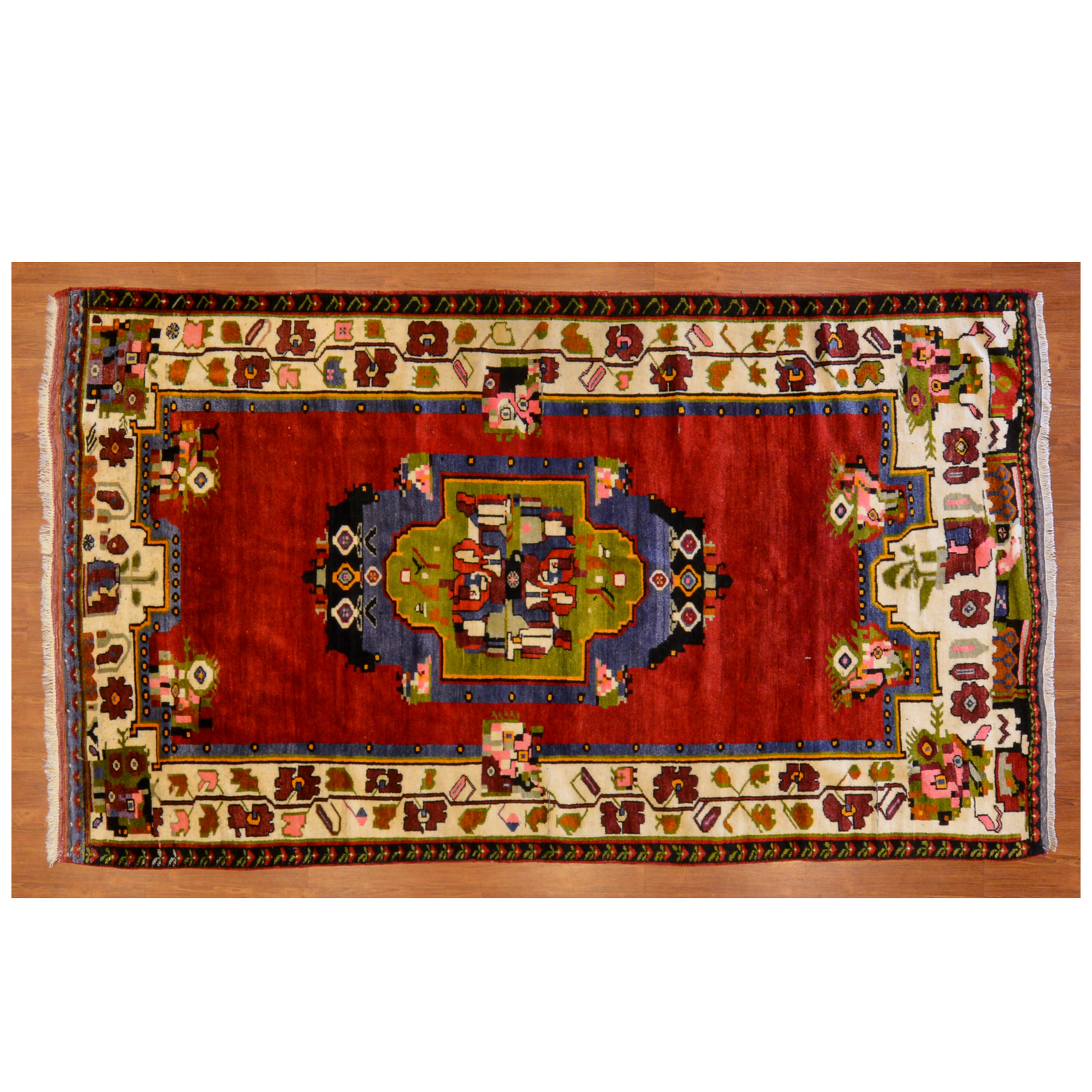 Appraisal: TURKISH ANATOLIAN RUG X Fourth quarter- th century hand-knotted wool