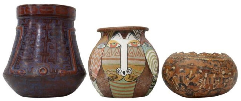 Appraisal: lot of Group of decorative items including carved gourd depicting