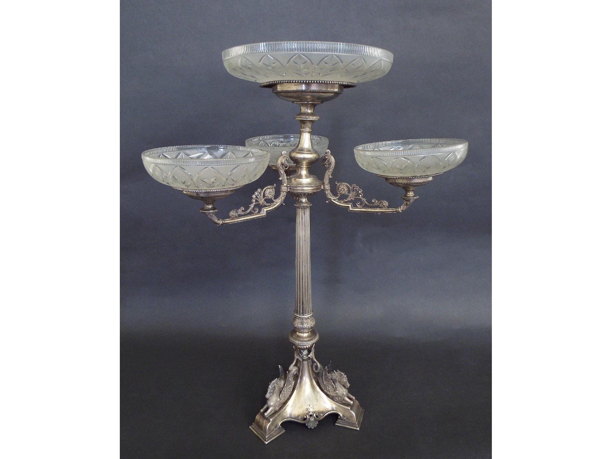 Appraisal: Impressive Victorian silver tazza in the neo classical manner fitted