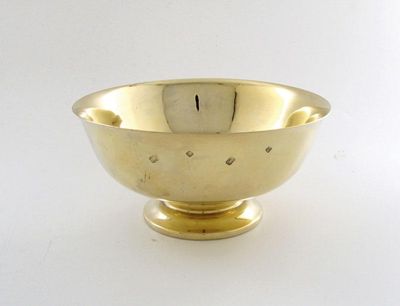 Appraisal: A modern silvergilt bowl flared form on a stepped circular