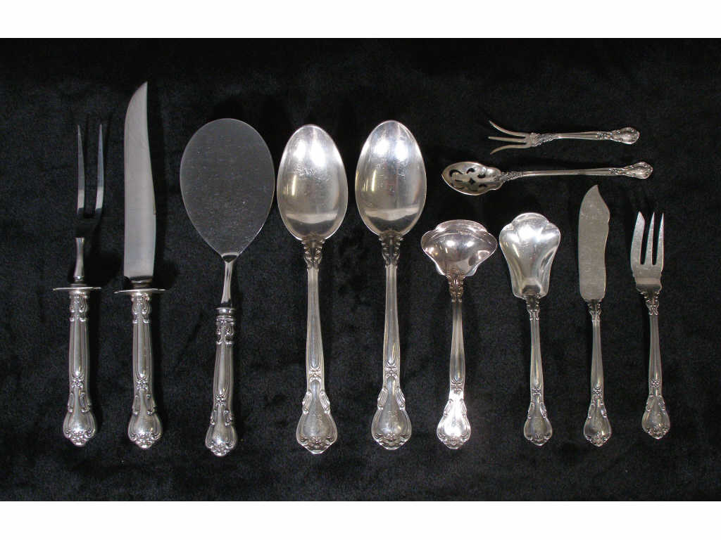 Appraisal: Sterling Flatware Service Chantilly by Gorham pieces including dinner knives