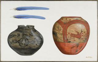 Appraisal: John Driscoll's Two Indian Pots by Ford Ruthling b Ford