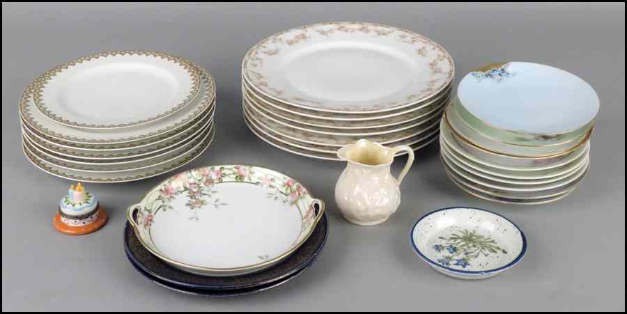 Appraisal: SEVEN THEODORE HAVILAND DINNER PLATES Together with a Haviland bread