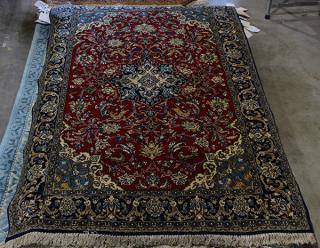 Appraisal: Persian Qum carpet ' '' x ' '' Persian Qum