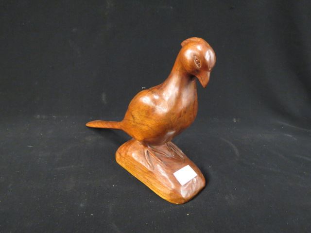 Appraisal: Hope Brown Carved Walnut Bird famous Brasstown NC carver this