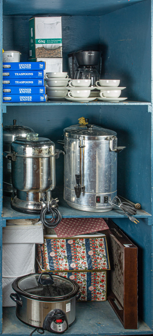 Appraisal: THREE BIN OF CATERING ACCESSORIES Three bin of catering accessories