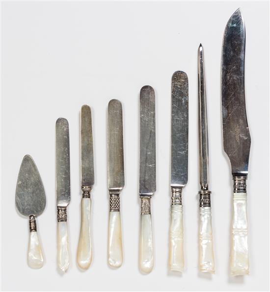 Appraisal: Sale Lot A Group of Assorted Mother-of-Pearl Handled Knives Mermod