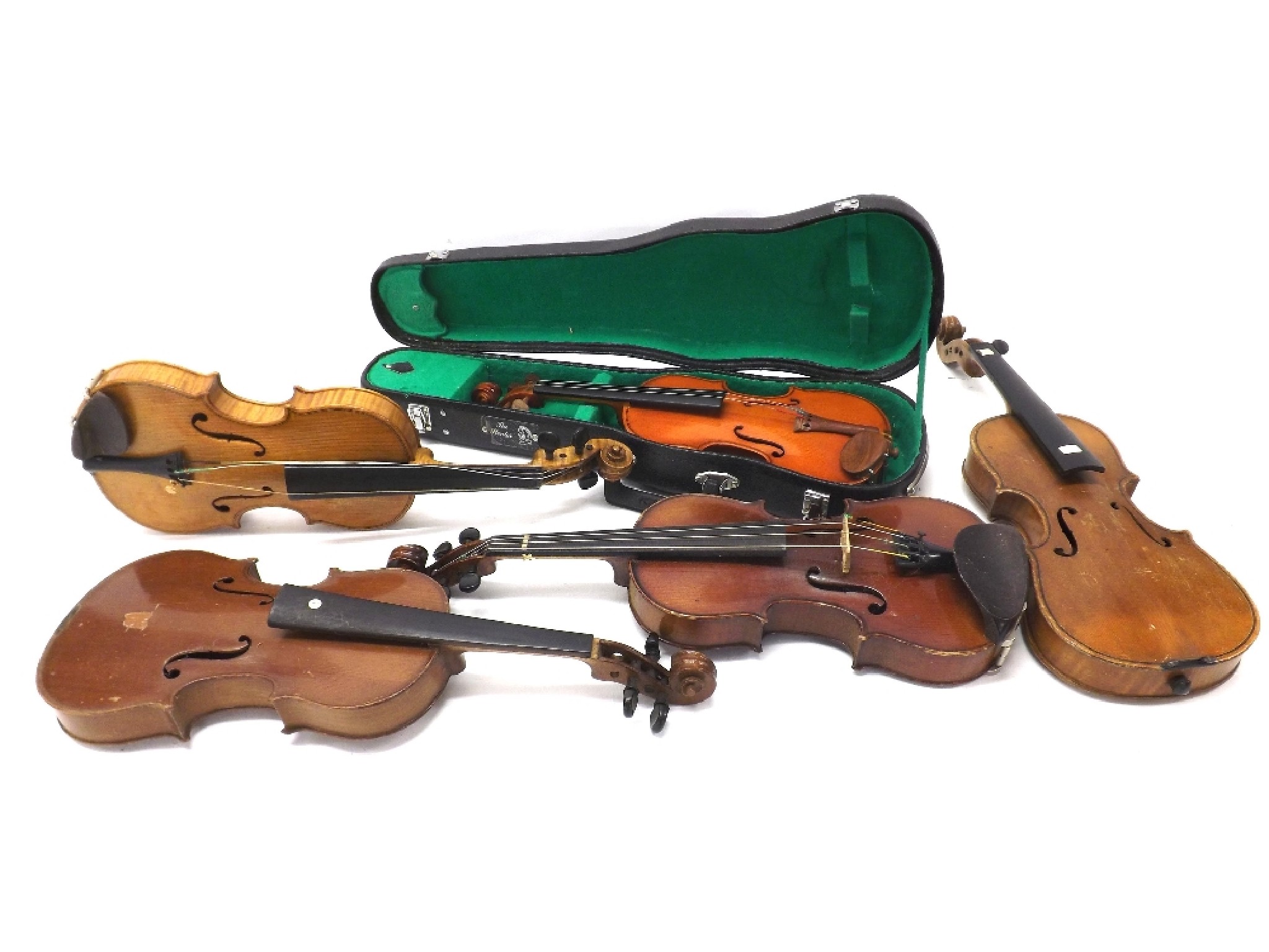 Appraisal: Five various child's violins