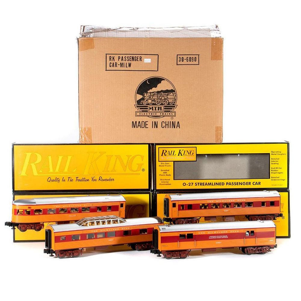 Appraisal: O Gauge MTH Rail King Milwaukee Road Streamline car set