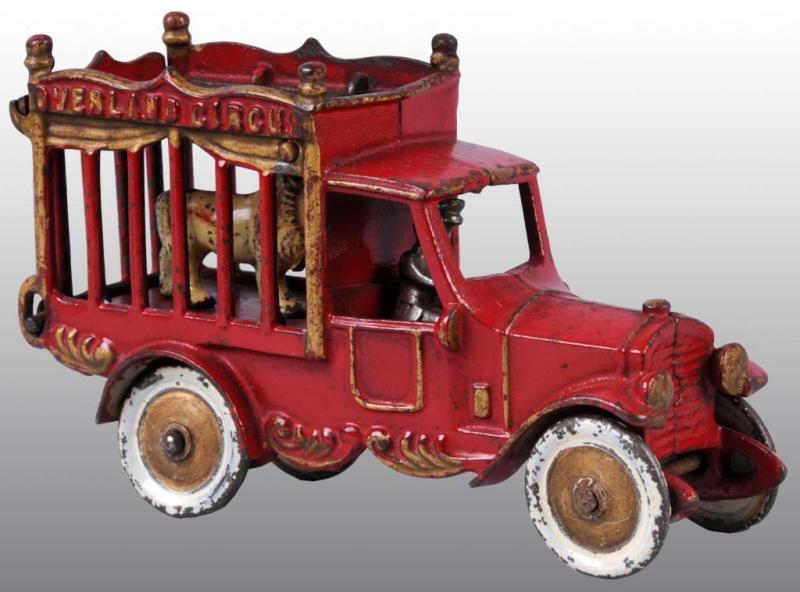 Appraisal: Cast Iron Kenton Overland Circus Truck Toy Description Includes one