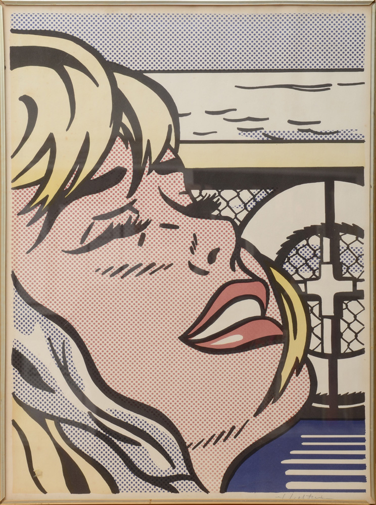 Appraisal: ROY LICHTENSTEIN - SHIPBOARD GIRL Offset lithograph in colors on