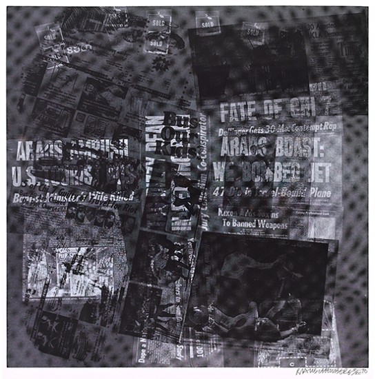 Appraisal: ROBERT RAUSCHENBERG Surface Series from Currents Screenprint printed in flat