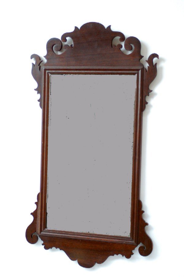 Appraisal: Chippendale style mirror Mahogany c MEASUREMENTS x overall CONDITION Old