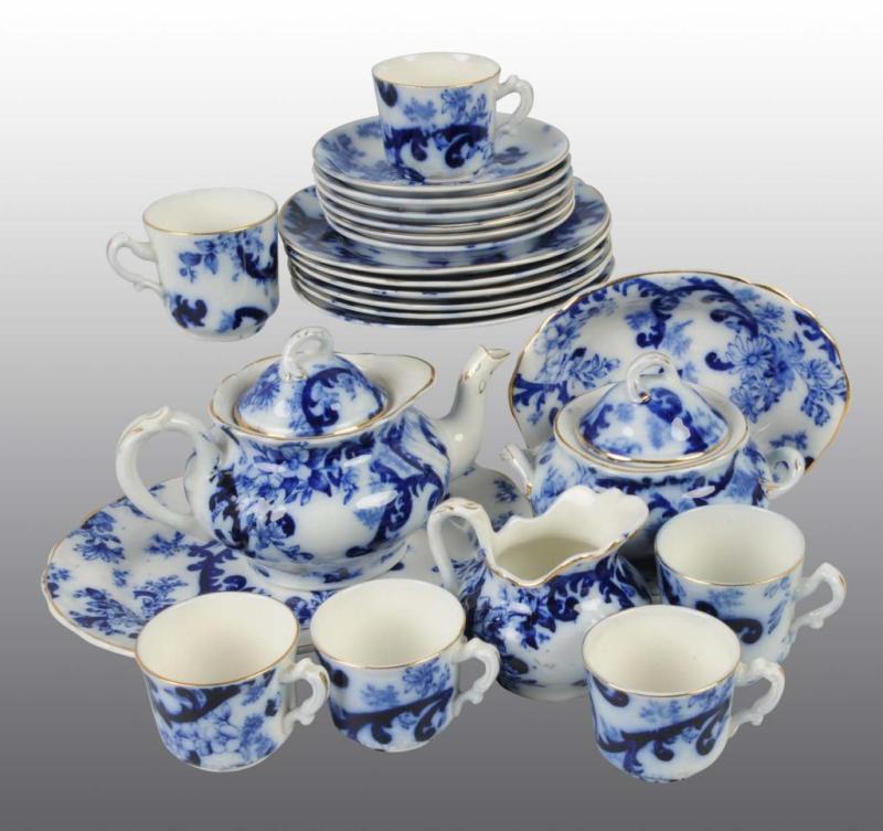 Appraisal: Flo Blue Child's Tea Set Description Includes pieces Condition Excellent