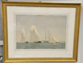 Appraisal: Pair of Fred S Cozzens colored lithographs Running out New