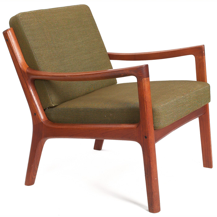 Appraisal: Ole Wanscher lounge chair for France and Sons Denmark sculptural