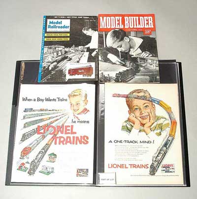 Appraisal: Lionel leaflets paper cuttings and magazines from pre-war through to