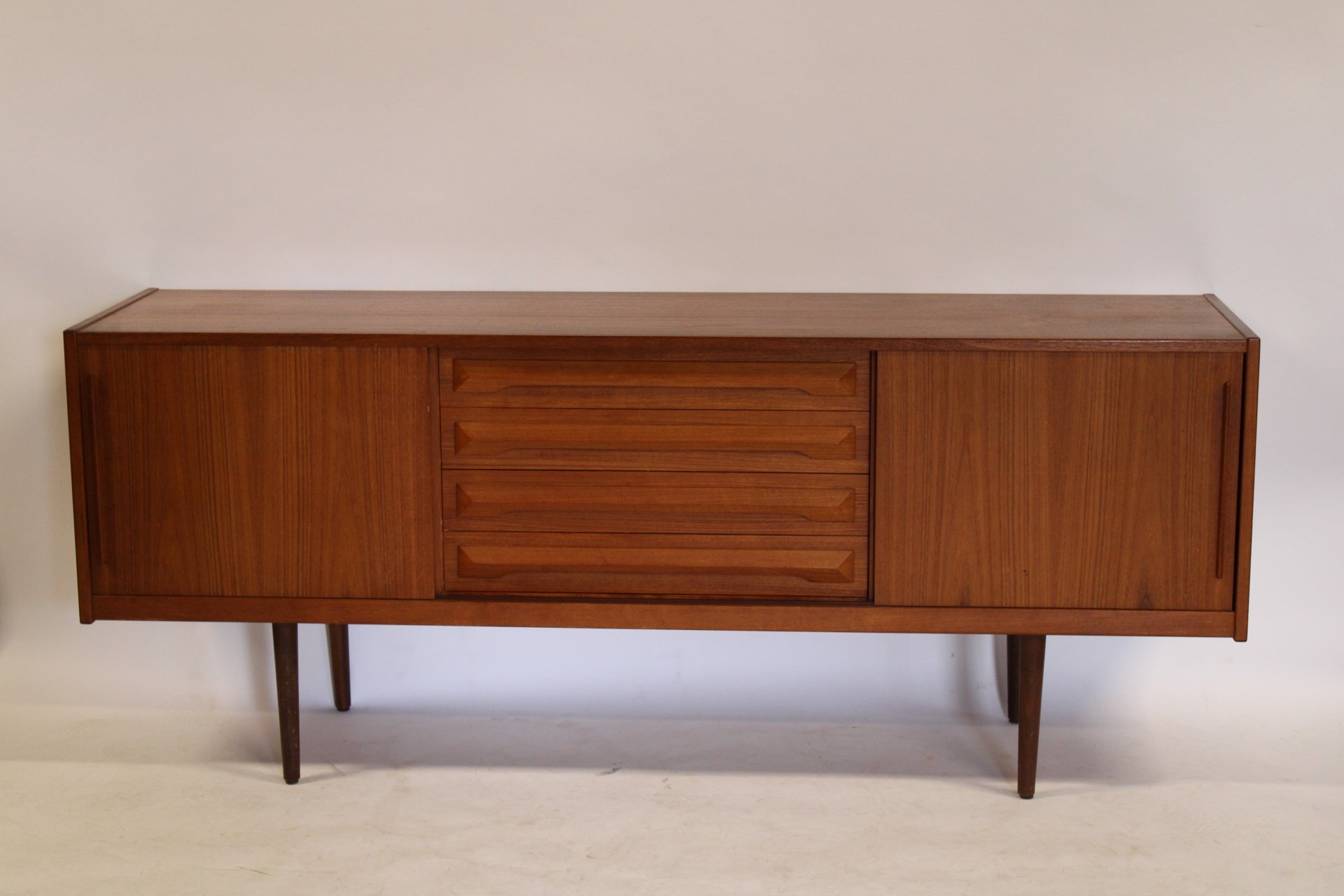 Appraisal: HOVMAND OLSEN DANISH MODERN TEAK CREDENZA Nice original teak server