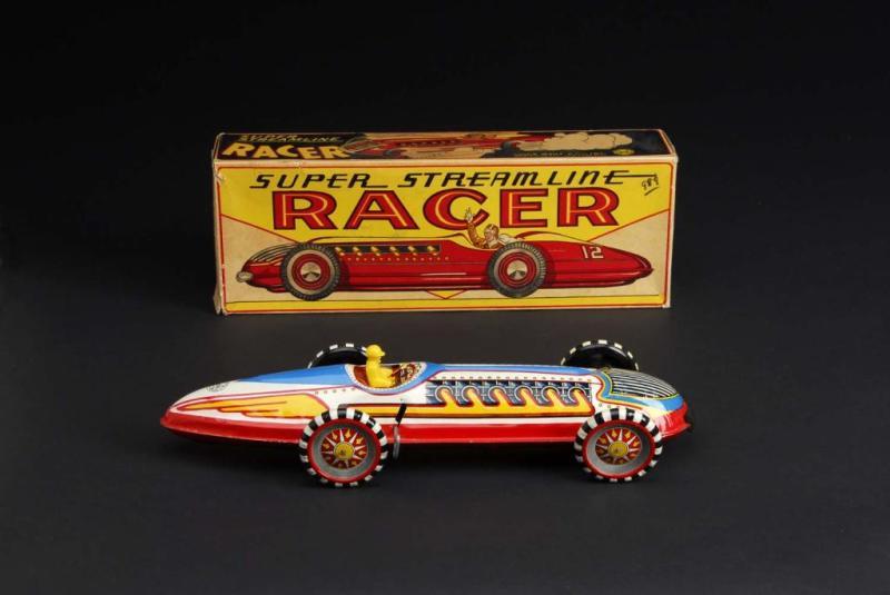 Appraisal: Tin Marx Super Streamline Race Car Wind-Up Toy Description American