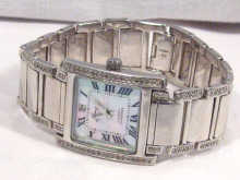 Appraisal: A diamond set hallmarked silver gents wrist watch with an