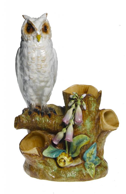 Appraisal: A MOORE BROTHERS MODEL OF AN OWL ON A STUMP