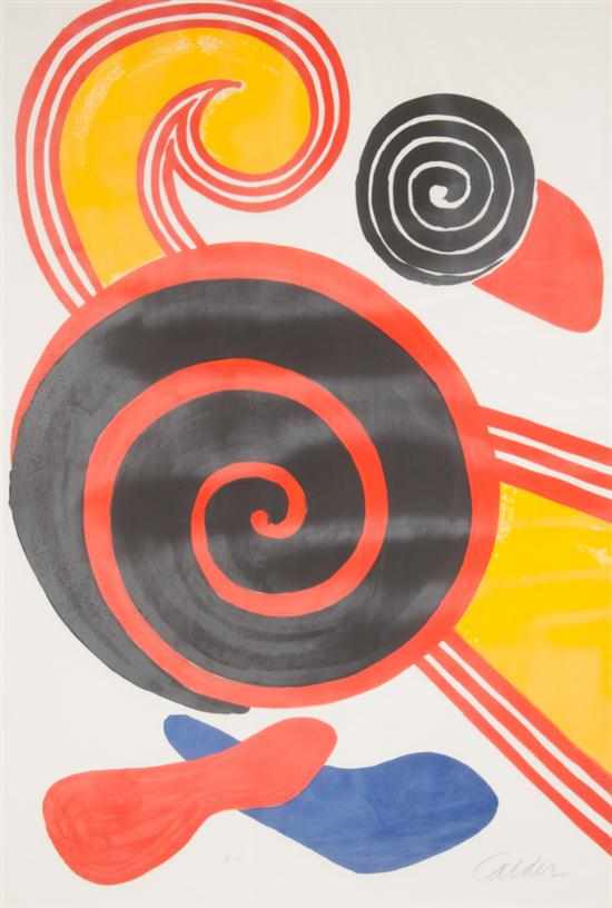 Appraisal: Alexander Calder American - ''Spirals'' color lithograph artist proof signed