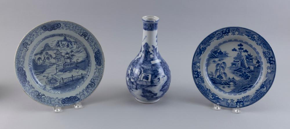 Appraisal: THREE CHINESE EXPORT BLUE AND WHITE PORCELAIN TABLEWARES TH CENTURYTHREE