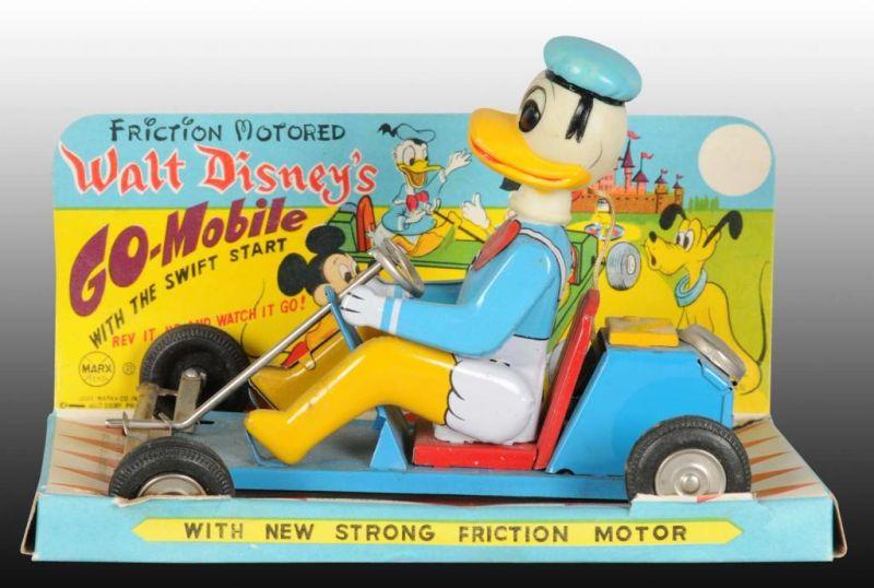 Appraisal: Walt Disney Marx Friction Donald Duck Go-Mobile To Description Toy