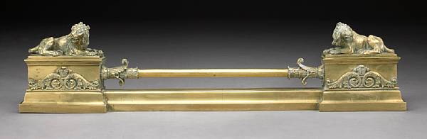 Appraisal: A Charles X gilt bronze fender first quarter th century