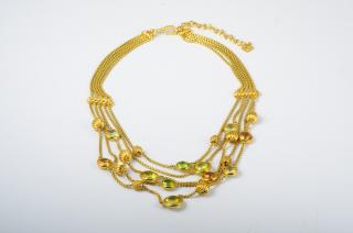 Appraisal: David Yurman Multi Five strand K gold citrine peridot chain