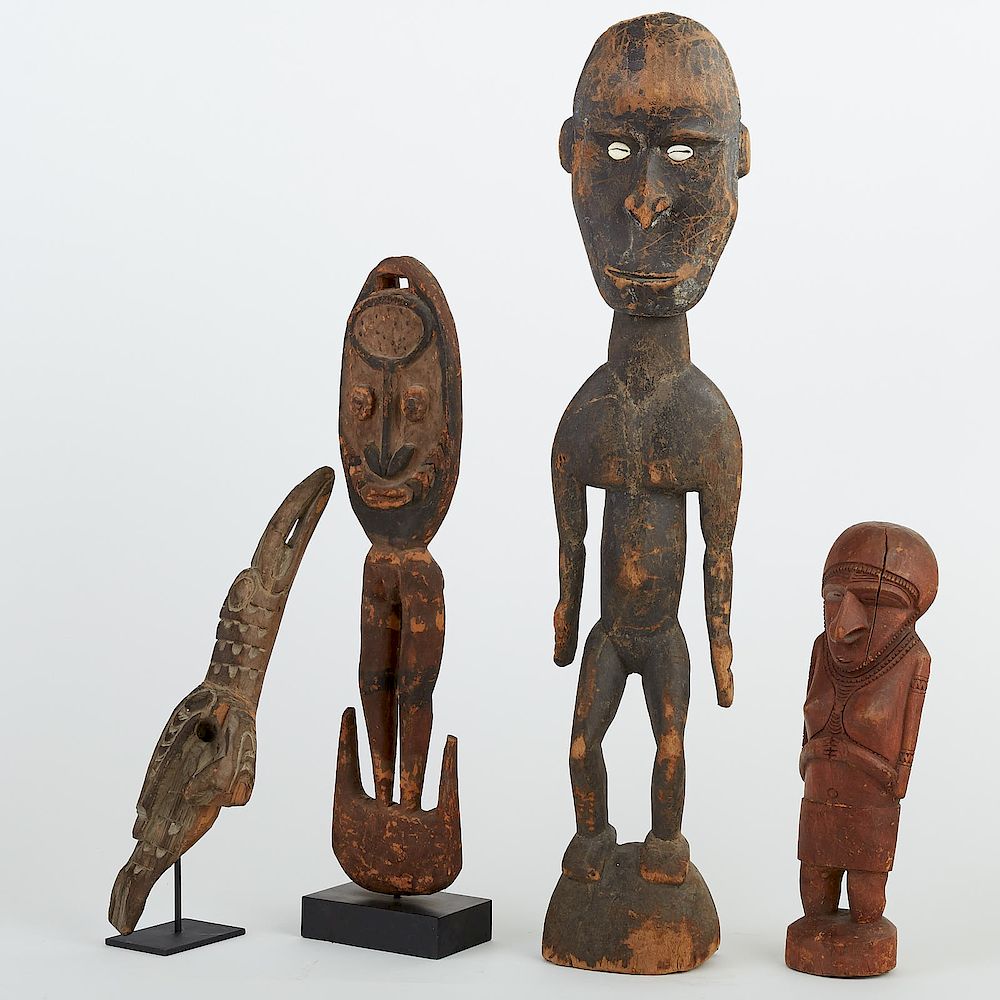 Appraisal: Grp Papua New Guinea Figures Group of five figures from