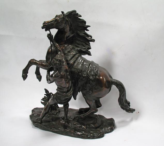 Appraisal: AFTER COUSTEOU A MARLEY HORSE cast in bronze with a