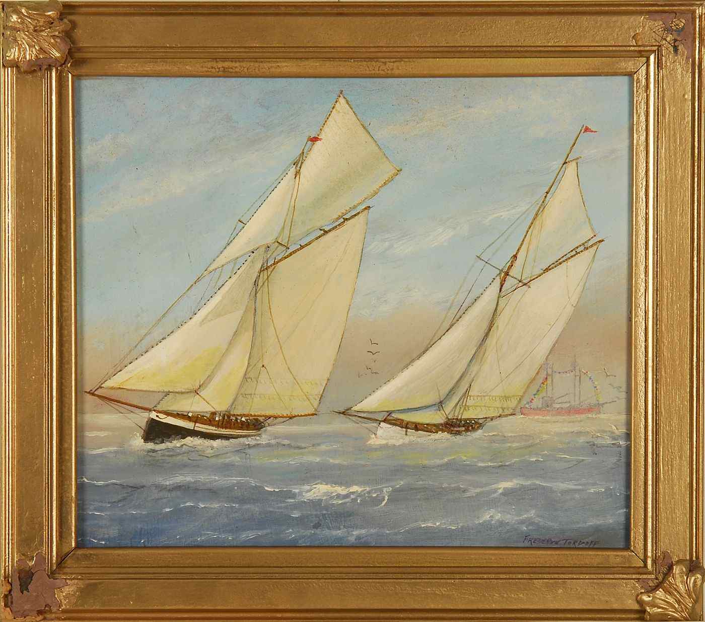 Appraisal: FREDERICK TORDOFFBritish American b Yacht Racing - Around the Sandy