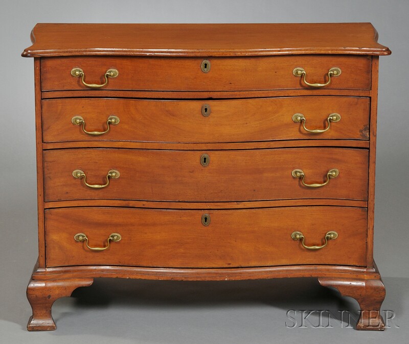 Appraisal: Chippendale Mahogany Chest of Drawers Massachusetts or Connecticut late th