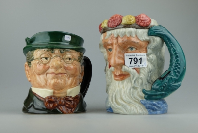 Appraisal: Royal Doulton large character jugs Neptune D and Mr Pickwick