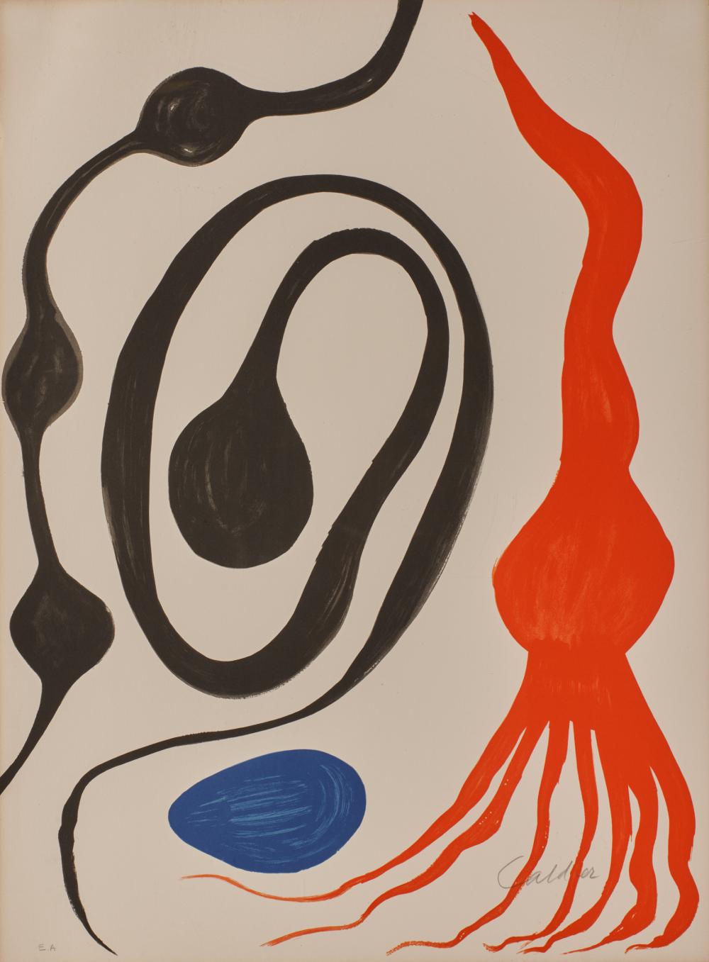 Appraisal: ALEXANDER CALDER American - Octopus from Our Unfinished Revolution color