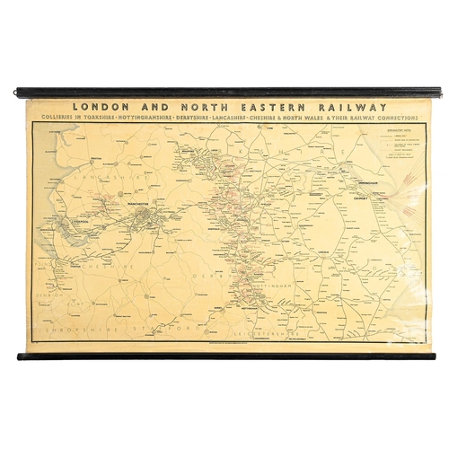 Appraisal: Railwayana Wall map of LONDON AND NORTH EASTERN RAILWAY COLLERIES